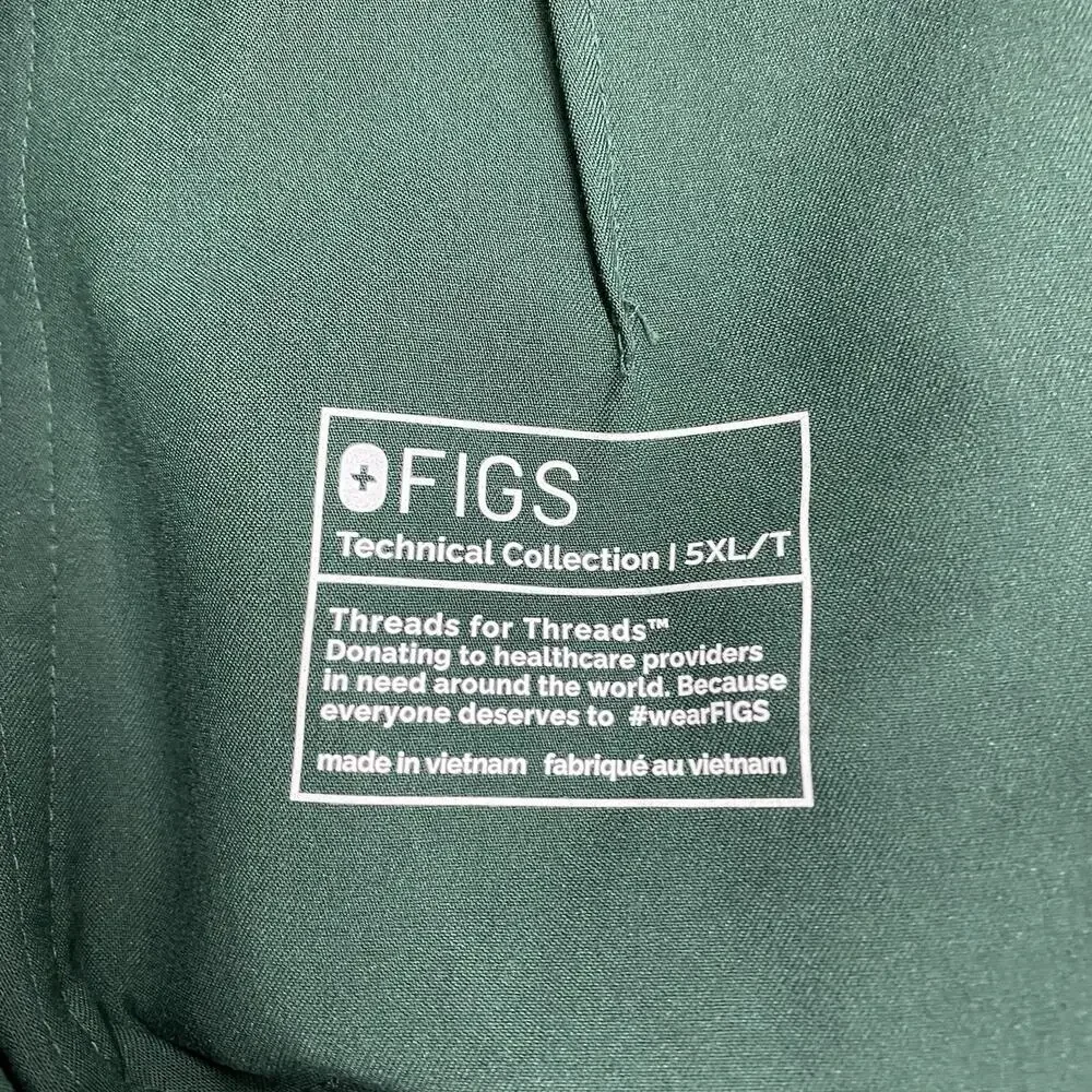 Figs Tech Collection Scrub Pants Womens Livingston High Waisted Racing Green NWT - Picture 3 of 16